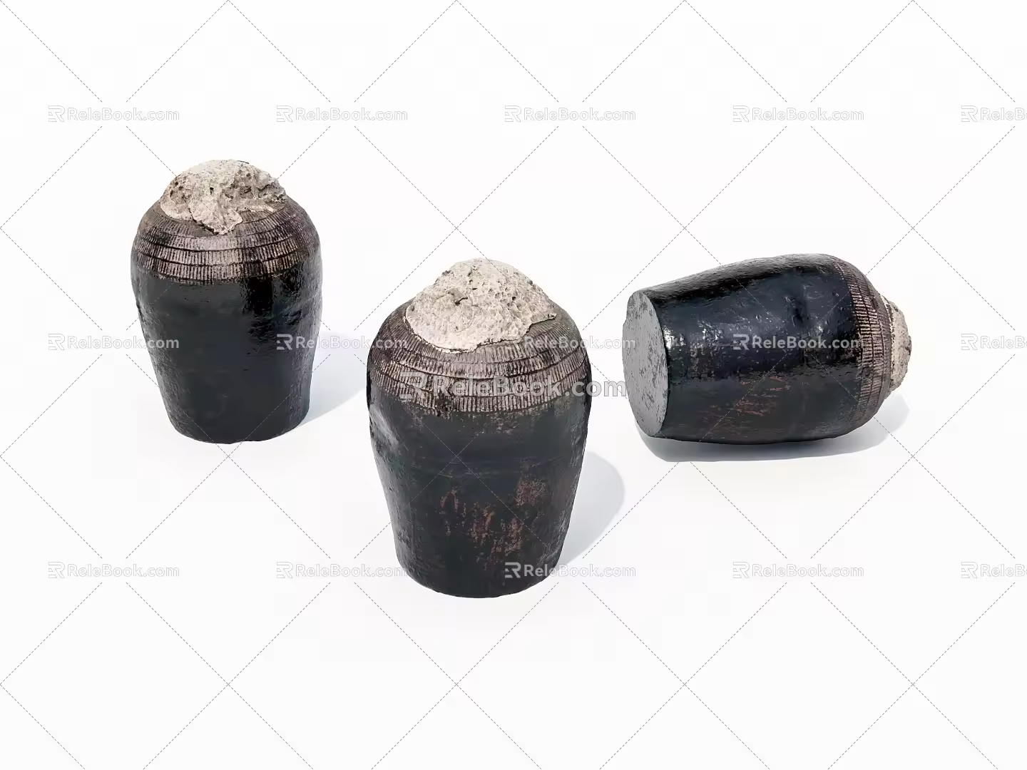 Old jars, wine jars, old objects 3d model