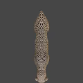 Cheetah With Spotted Fur Standing In Side Profile Against Dark Background 3d model