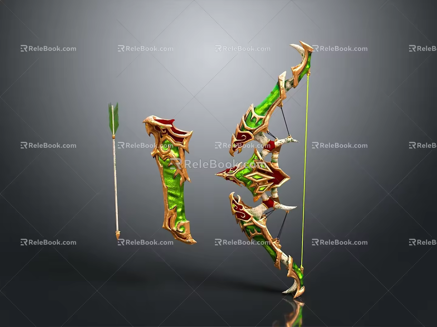 Crossbow Mechanical Crossbow Shift Bow and Arrow Shoot Far Equipment Weapons High-tech Crossbow 3d model