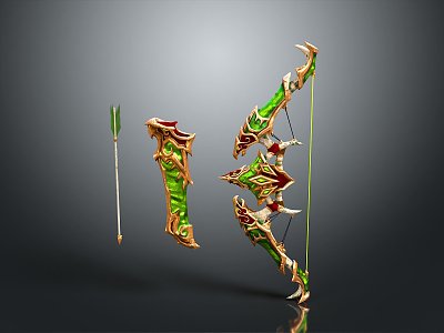 Crossbow Mechanical Crossbow Shift Bow and Arrow Shoot Far Equipment Weapons High-tech Crossbow 3d model