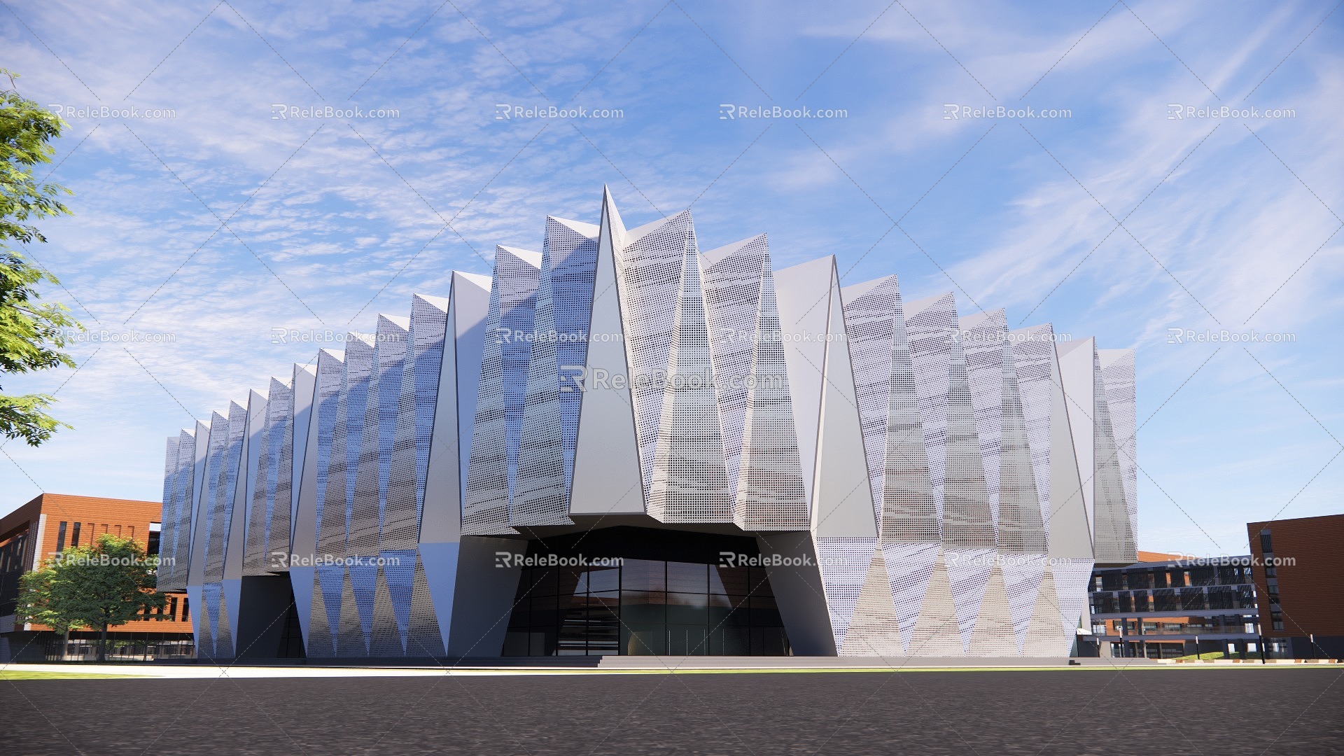 Cultural Center Architecture Art Center Architecture Gymnasium Architecture 3d model