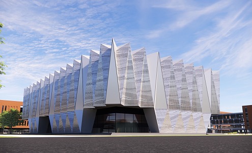 Cultural Center Architecture Art Center Architecture Gymnasium Architecture 3d model