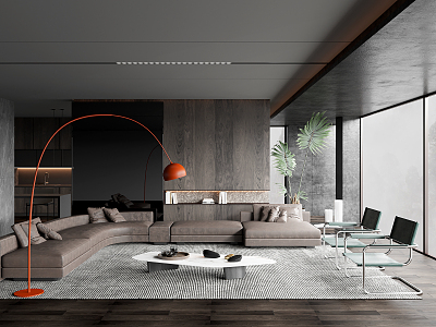 modern living room model