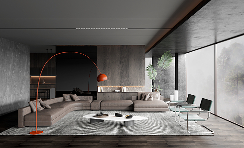 modern living room 3d model