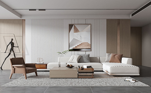 modern living room 3d model