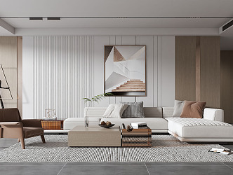 modern living room 3d model