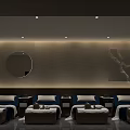 Luxury SPA Sauna Interior Design With Relaxing Massage Beds Soft Lighting And Green Plants