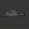 Loose Rock And Soil Pile On Construction Site Ground Surface 3d model