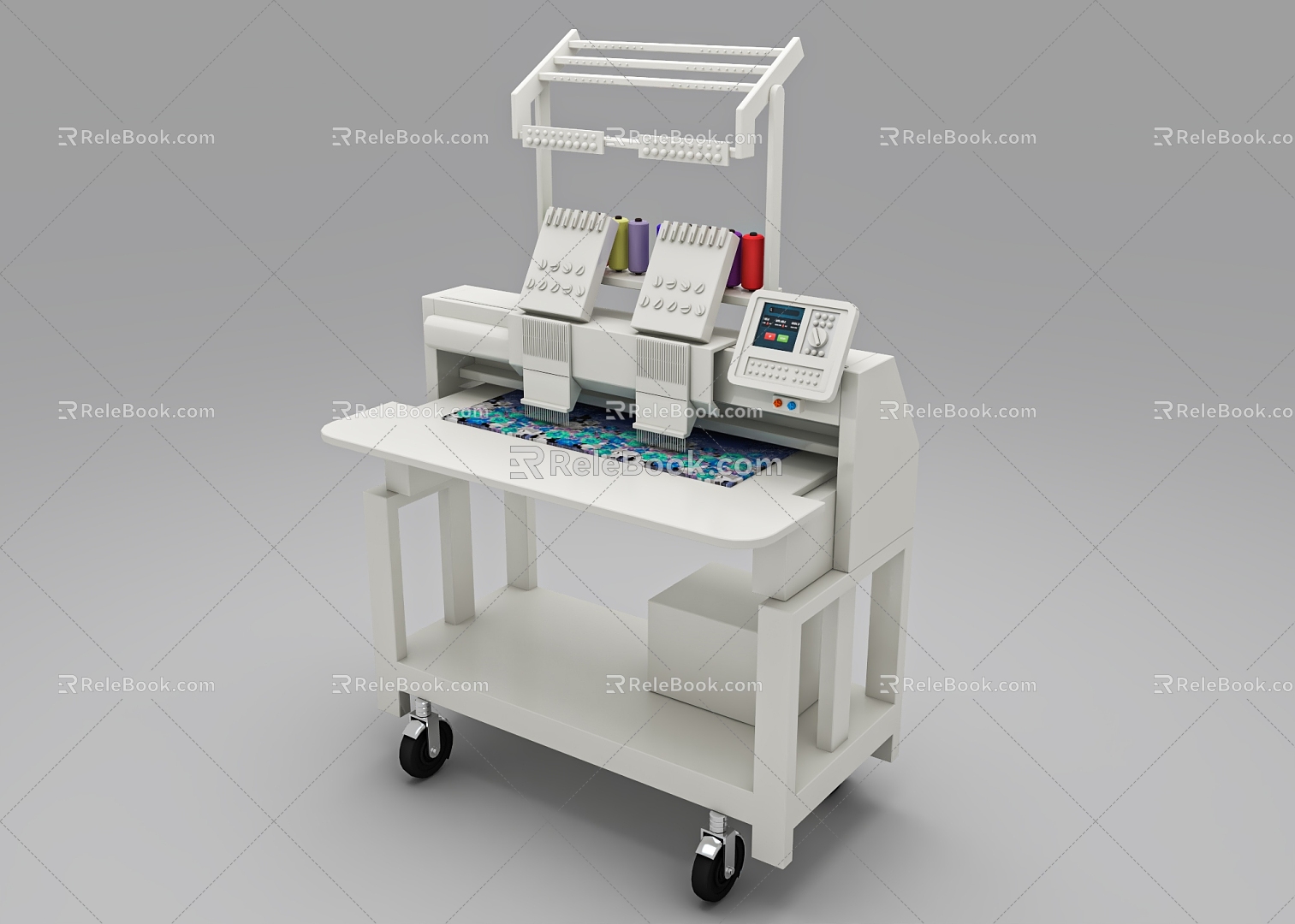 embroidery machine 3d model