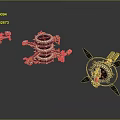 Ornate Decorative Garden Ornaments With Layered Design And Colorful Metal Details