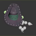 Modern game character wizard sorcerer wizard 3d model