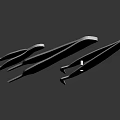 Stainless Steel Tweezers With Various Tip Shapes As Precision Tools For Professionals