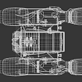 Mechanical Device With Dual Cylindrical Engines And Central Metal Connecting Structure