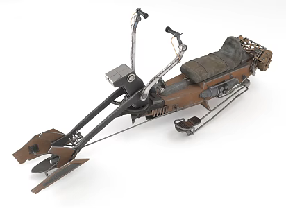 Sci-fi flying motorcycle 3d model