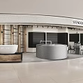 Modern store bath counter image 3d model