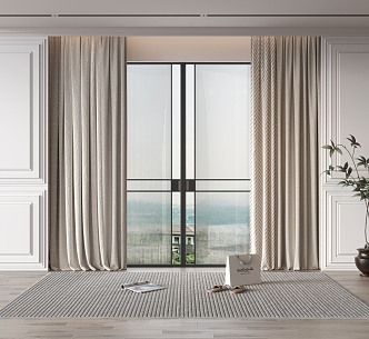 Modern Curtains 3d model