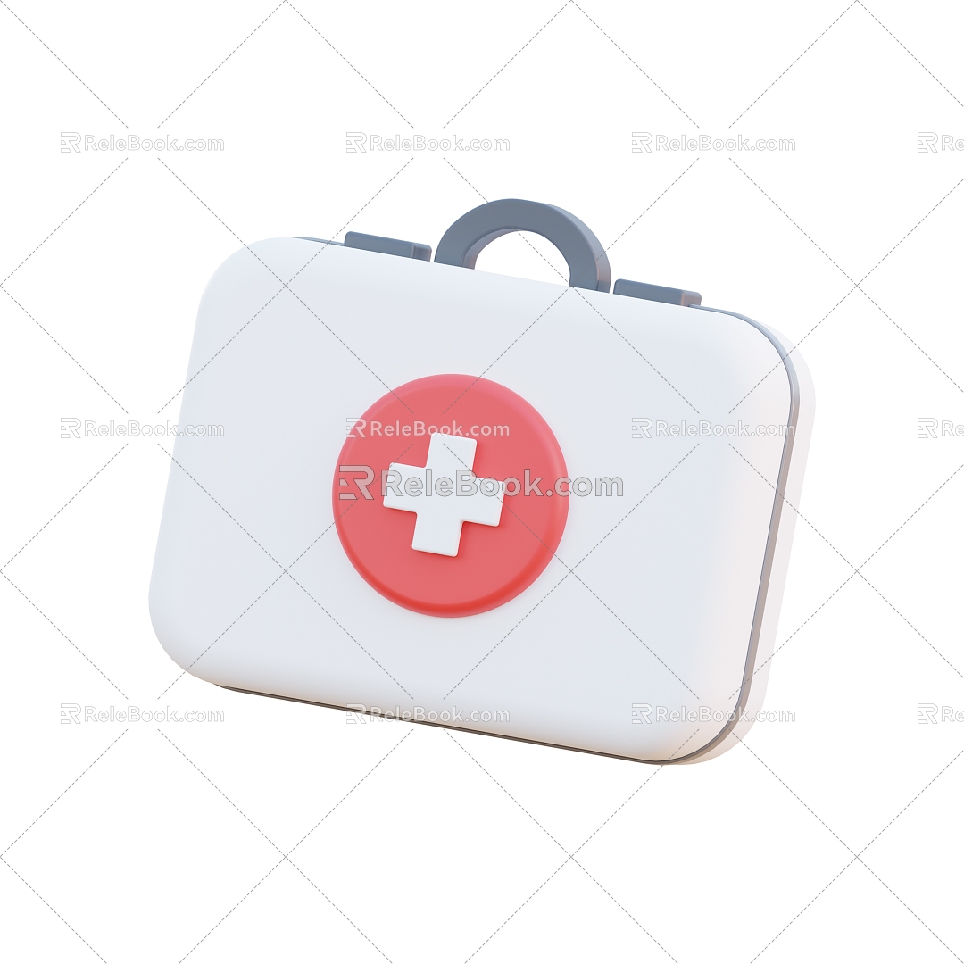 Medical Kit Medical Kit First Aid Box Medical Articles Cartoon Medical Kit 3d model