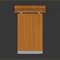 Modern Functional Desk Featuring Orange Wooden Top And Sleek Metal Stand Design