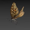 Game Movie Character Butterfly Featuring Intricate Wing Patterns And 3D Render Design 3d model
