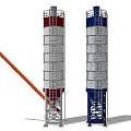 Industrial Vertical Storage Tanks With Mechanical Arm And Ladder Support Structure