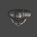 Medieval Knight Armor With Silver Metallic Finish Gold Accents And Red Sword Cross Emblem