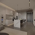 Modern Living Room Interior With Window Blinds City View White Cabinets Washing Machine And Sofa