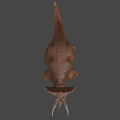Detailed Brown Triceratops Dinosaur Model With Horns In Standing Pose