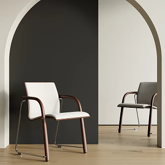Middle style dining chair 3d model