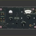 Weathered Military Weapon Control Panel With Dials Knobs Buttons And Red Stains 3d model
