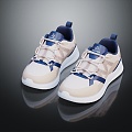 Modern sneaker Sneakers Cloth Shoes 3d model