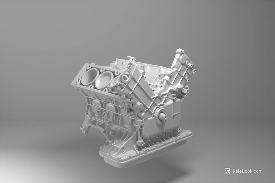 High Quality Automotive Engine Detailed Internal Components and Mechanical Structure View 3d model 
