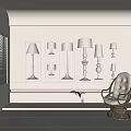 Silent wall lamp embedded gypsum wall lamp 3d model