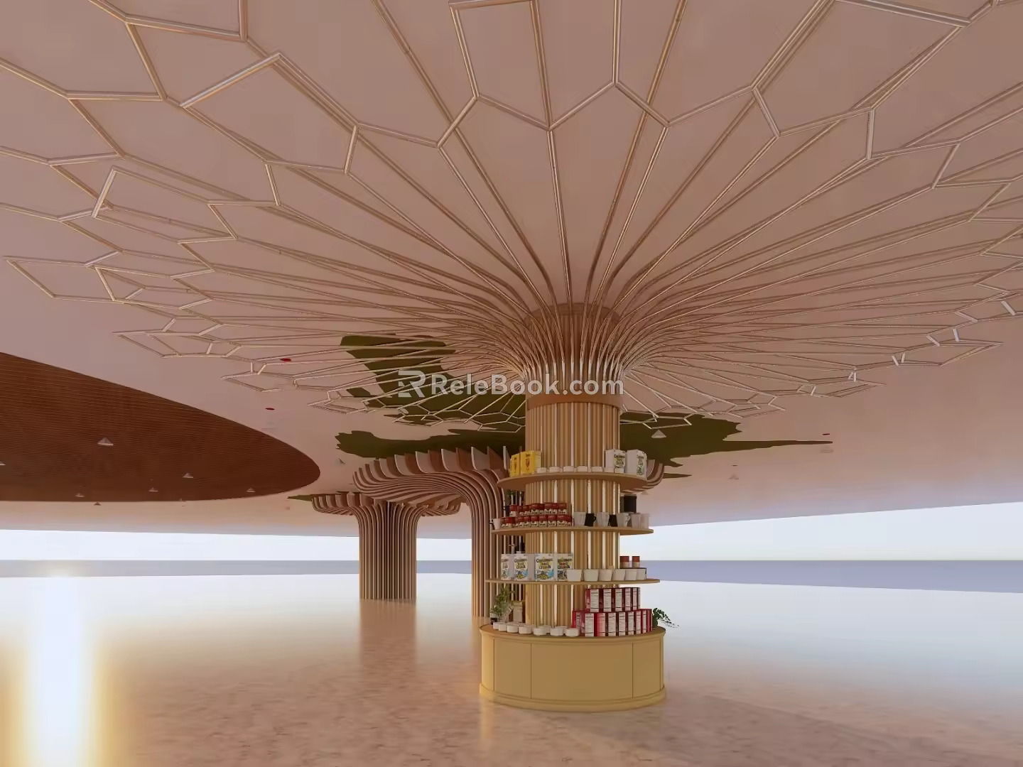 Column decorative column umbrella column 3d model