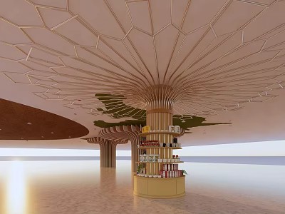 Column decorative column umbrella column 3d model