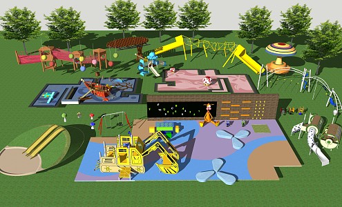 Modern play equipment Children's play equipment 3d model