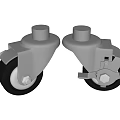 Durable Metal Hardware Tools Casters with Swivel Black Wheels for Industrial Applications