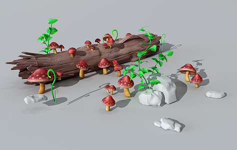 Mushrooms 3d model