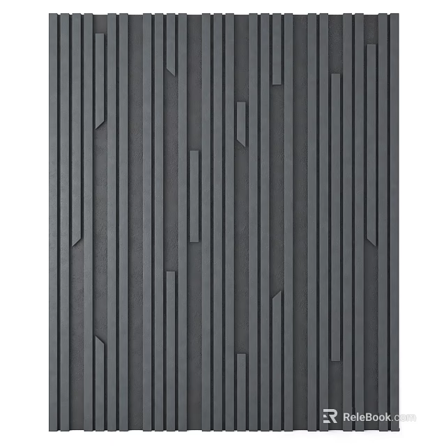 Modern Textured Wall Decor With Vertical Striped Patterns And Sleek Minimalist Design 3d model 