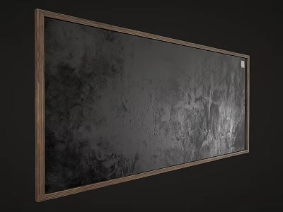 Public Facility Blackboard with Sturdy Wooden Frame and Smooth Writing Surface for Public Use 3d model