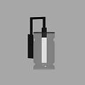 Contemporary Wall Sconce with Illuminated Clear Glass Shade and Black Metal Bracket on White Wall