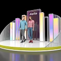 Popular Modern Photo Check in Spot With Hello Sign Colorful Decorations And People