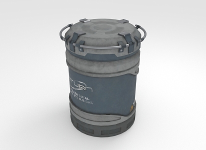 Fuel Tank Iron Tank Oil Drum Container 3d model