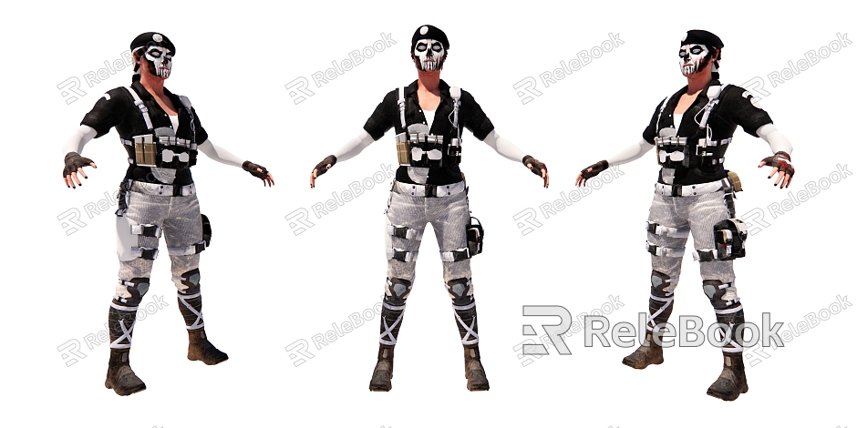 Modern Game Role Female Special Forces model