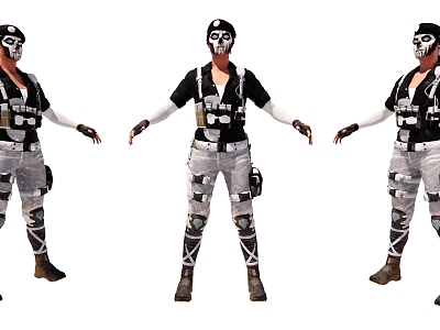 Modern Game Role Female Special Forces model