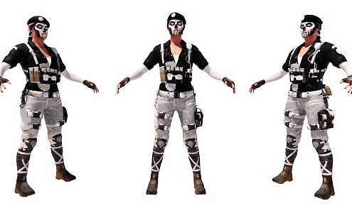 Modern Game Role Female Special Forces 3d model