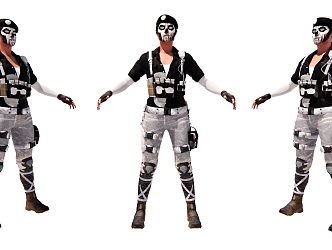 Modern Game Role Female Special Forces 3d model