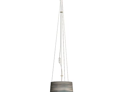 Modern Minimalist Pendant Light With Cylindrical Fabric Shade And Hanging Design 3d model