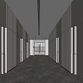 modern elevator hall 3d model