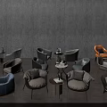 Casual Sofa Set With Multiple Colors Matching Side Tables And Decor Vases On Wooden Floor