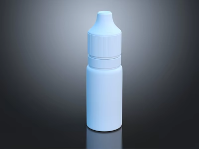 Medical Device White Plastic Dropper Bottle For Liquid Medication Storage And Healthcare Supplies 3d model